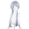 CosplaySky Touken Ranbu Hakusan Yoshimitsu Cosplay Wig Silver Blue