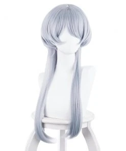 CosplaySky Touken Ranbu Hakusan Yoshimitsu Cosplay Wig Silver Blue