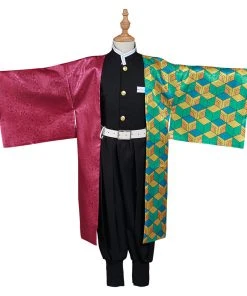 NewCosplay Demon Slayer: Kimetsu No Yaiba Tomioka Giyuu Kids Children Costume Halloween Cosplay Costume New Arrivals