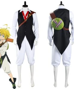 NewCosplay The Seven Deadly Sins Meliodas Shirt Pants Outfits Halloween Carnival Suit Cosplay Costume