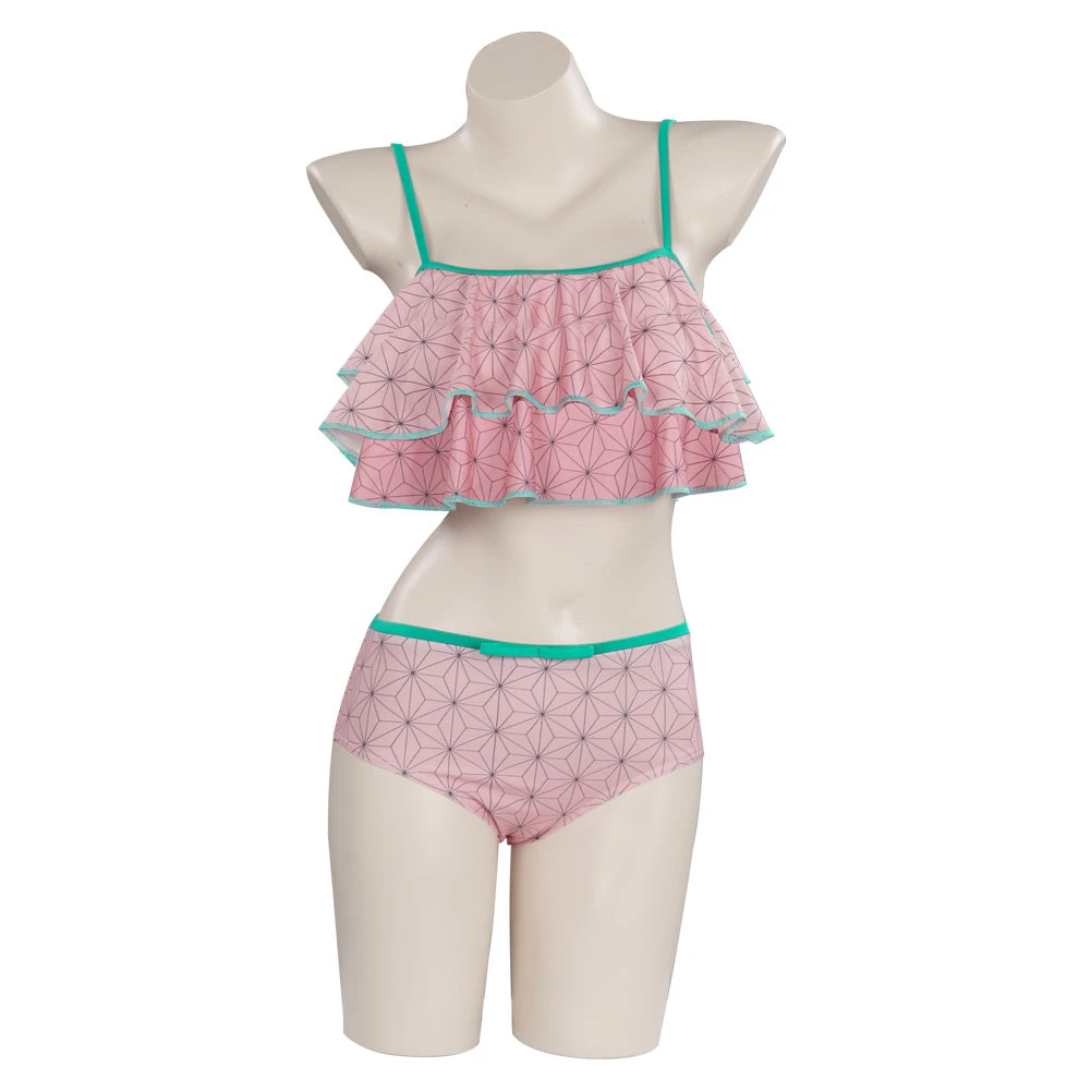 NewCosplay Demon Slayer Kamado Nezuko Swimwear Outfits Halloween Carnival Suit Cosplay Costume New Arrivals 4 NewCosplay Demon Slayer Kamado Nezuko Swimwear Outfits Halloween Carnival Suit Cosplay Costume New Arrivals