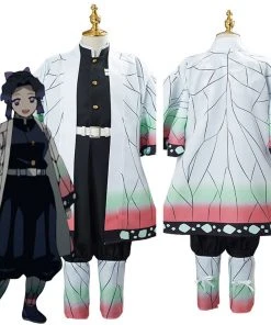NewCosplay Demon Slayer Kochou Shinobu Uniform Outfit Halloween Carnival Suit Cosplay Costume For Kids Children
