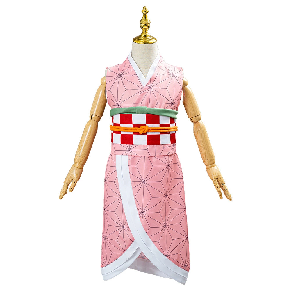 NewCosplay Kids Children Demon Slayer Kimetsu No Yaiba Kamado Nezuko Uniform Outfit Anime Cosplay Costume 11 NewCosplay Kids Children Demon Slayer Kimetsu No Yaiba Kamado Nezuko Uniform Outfit Anime Cosplay Costume