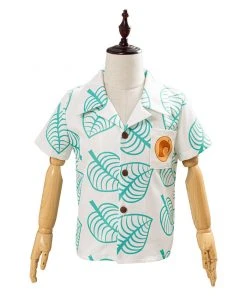 NewCosplay Animal Crossing Tom Nook Short Sleeve Shirt Top For Kids Children Cosplay Costume New Arrivals
