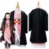 NewCosplay Kids Children Demon Slayer Kimetsu No Yaiba Kamado Nezuko Uniform Outfit Anime Cosplay Costume 2 NewCosplay Kids Children Demon Slayer Kimetsu No Yaiba Kamado Nezuko Uniform Outfit Anime Cosplay Costume