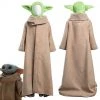NewCosplay The Mandalorian -Baby Yoda Robe Hat Outfits Halloween Carnival Suit Cosplay Costume For Kids New Arrivals
