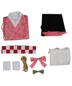 NewCosplay New Arrivals Demon Slayer Kamado Nezuko Maid Dress Outfits Halloween Carnival Suit Cosplay Costume