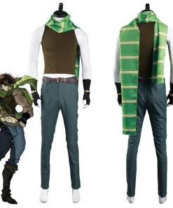 NewCosplay JoJo‘s Bizarre Adventure Part 2: Battle Tendency Joseph Joestar Cosplay Costume Pants Vest Outfits Halloween Carnival Suit