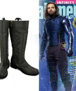 CosplaySky New Arrivals Avengers 3 Infinity War Winter Soldier Bucky Barnes Cosplay Shoes Boots