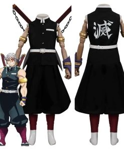 NewCosplay New Arrivals Demon Slayer Season 2 Uzui Tengen Kids Children Outfits Halloween Carnival Suit Cosplay Costume
