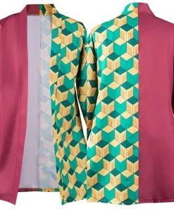 NewCosplay Demon Slayer Tomioka Giyuu Coat With Earrings Belt Cosplay Costume