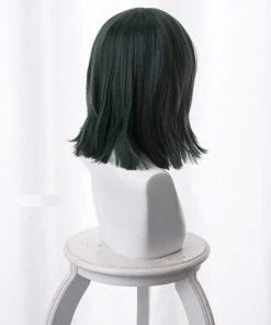 CosplaySky One Punch Man Fubuki Cosplay Wig Dark Green 40CM New Arrivals