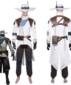 NewCosplay Game Valorant Cypher Halloween Coat Trousers Outfit Cosplay Costume