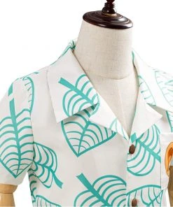 NewCosplay Animal Crossing Tom Nook Short Sleeve Shirt Top For Kids Children Cosplay Costume New Arrivals