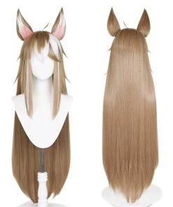 NewCosplay Genshin Impact Ms Hina/Gorou Heat Resistant Synthetic Hair With Ear Cosplay Wig
