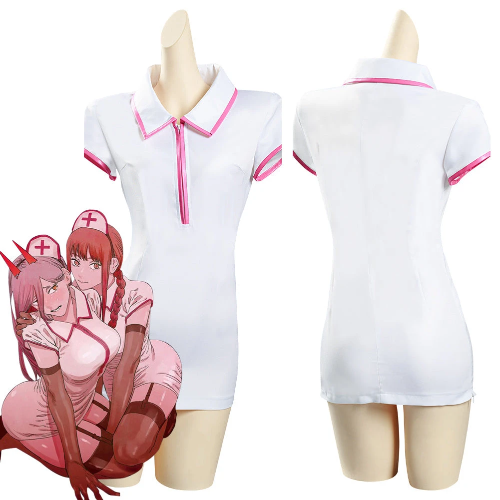 NewCosplay Chainsaw Man Makima/Power Nurse Uniform Women Cosplay Costume New Arrivals 3 NewCosplay Chainsaw Man Makima/Power Nurse Uniform Women Cosplay Costume New Arrivals