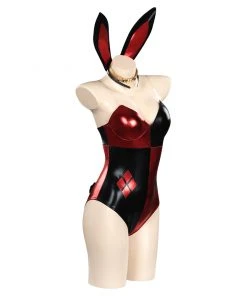 NewCosplay Harley Quinn Bunny Girl Jumpsuit Outfits Christmas Carnival Suit Cosplay Costume