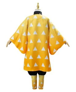 NewCosplay Demon Slayer: Kimetsu No Yaiba Agatsuma Zenitsu Cosplay Costume For Kids Children 16 NewCosplay Demon Slayer: Kimetsu No Yaiba Agatsuma Zenitsu Cosplay Costume For Kids Children