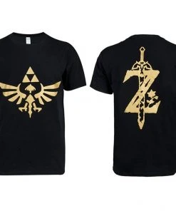NewCosplay The Legend Of Zelda :Breath Of The Wild Black Short T-shirt New Arrivals