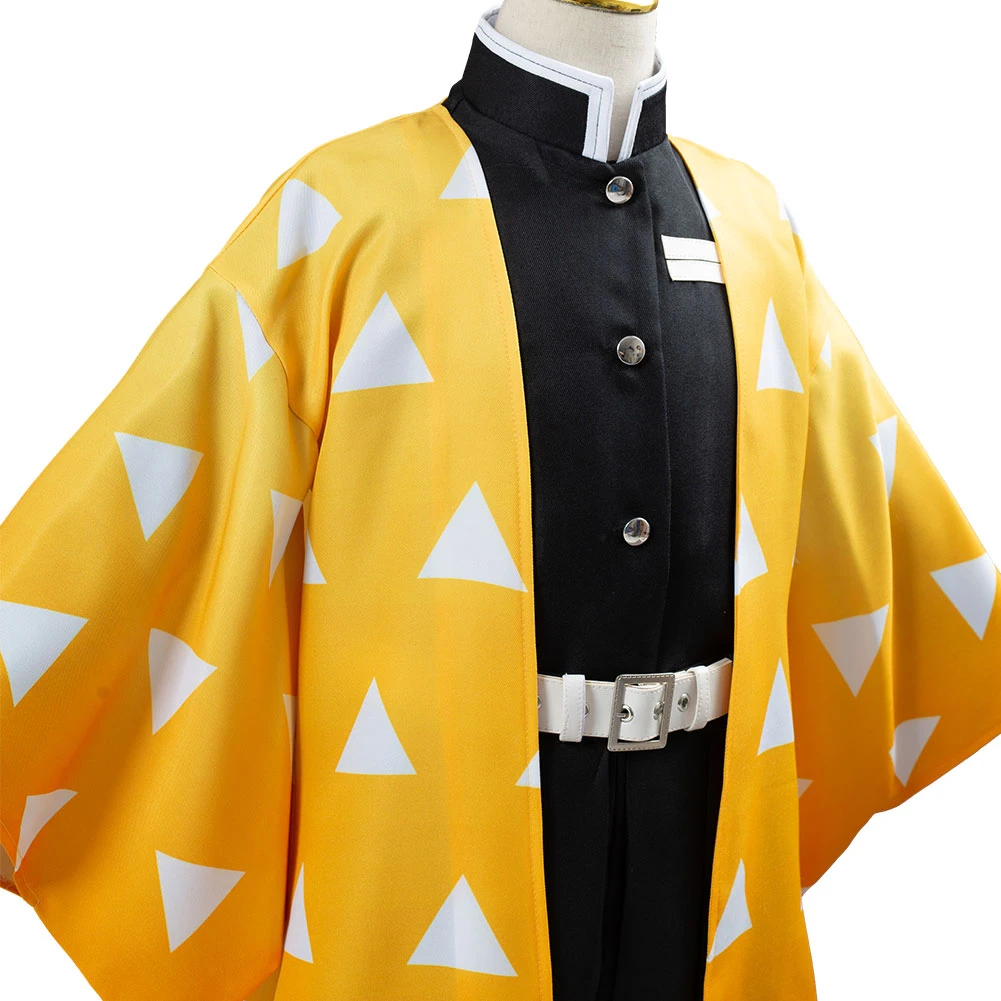 NewCosplay Demon Slayer: Kimetsu No Yaiba Agatsuma Zenitsu Cosplay Costume For Kids Children 10 NewCosplay Demon Slayer: Kimetsu No Yaiba Agatsuma Zenitsu Cosplay Costume For Kids Children
