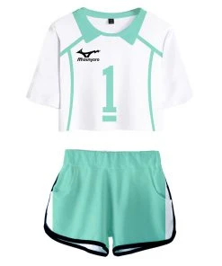 NewCosplay Haikyuu Aobajohsai High School Oikawa Tooru Uniform Jersey Sportswear Top Shorts Set For Women Cosplay Costume New Arrivals