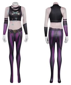 NewCosplay Arcane: League Of Legends LOL- Jinx Jumpsuit Halloween Carnival Suit Cosplay Costume
