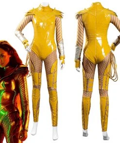 NewCosplay Wonder Woman 1984 Gold Jumpsuit Battle Suit WW84 Cosplay Costume New Arrivals