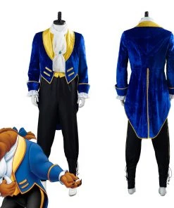 NewCosplay Men's Beauty And The Beast Prince Beast Cosplay Costume Halloween Carnival Costume