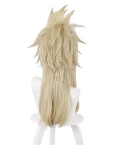 NewCosplay New Arrivals FF7 Final Fantasy VII Cloud Strife Two Braids Hair Short Golden Braided Synthetic Hair Cosplay Wig