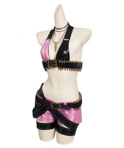 NewCosplay LoL Jinx League Of Legends Skin Outfits Halloween Carnival Suit Cosplay Costume