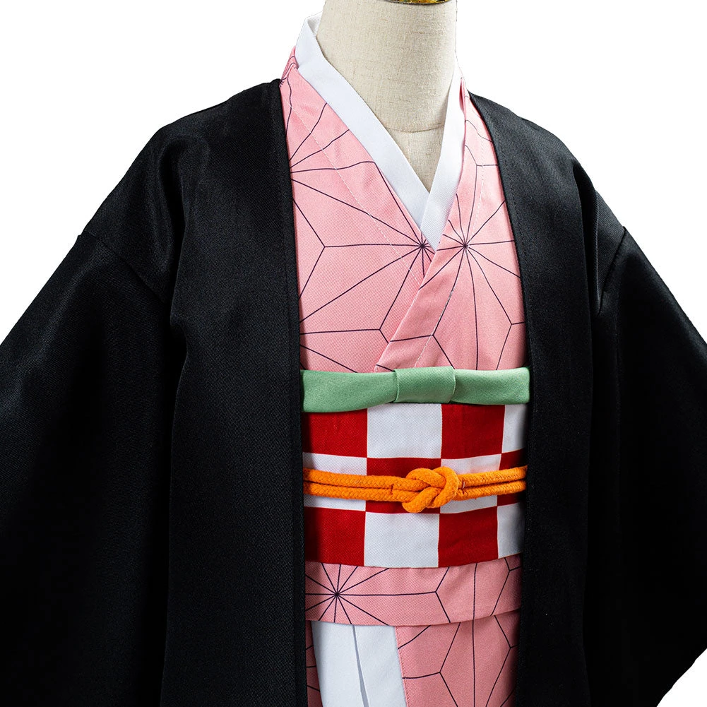 NewCosplay Kids Children Demon Slayer Kimetsu No Yaiba Kamado Nezuko Uniform Outfit Anime Cosplay Costume 10 NewCosplay Kids Children Demon Slayer Kimetsu No Yaiba Kamado Nezuko Uniform Outfit Anime Cosplay Costume
