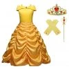 NewCosplay Beauty And The Beast Belle Outfits Halloween Carnival Suit Cosplay Costume For Kids Children New Arrivals