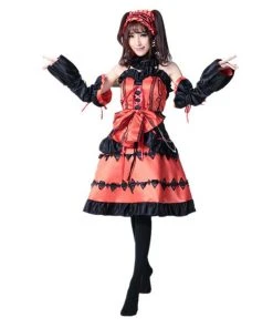 NewCosplay DATE A LIVE Tokisaki Kurumi Gothic Lolita Girl Princess Outfits Halloween Carnival Cosplay Costume New Arrivals