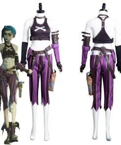 NewCosplay League Of Legends LoL Jinx Uniform Outfits Halloween Carnival Suit Cosplay Costume New Arrivals