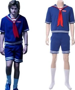 NewCosplay Stranger Things Season 3 Steve Harrington Cosplay Costume