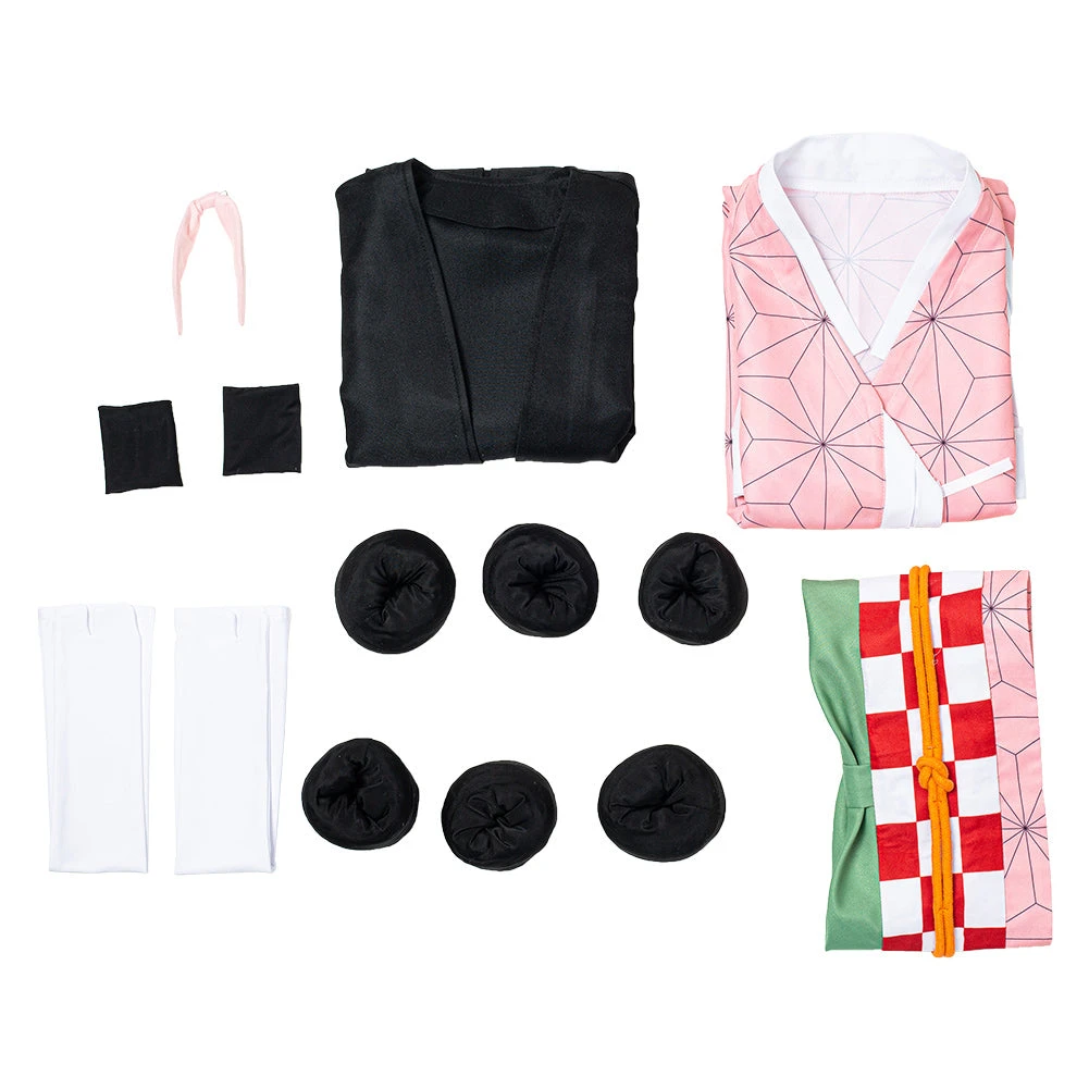 NewCosplay Kids Children Demon Slayer Kimetsu No Yaiba Kamado Nezuko Uniform Outfit Anime Cosplay Costume 13 NewCosplay Kids Children Demon Slayer Kimetsu No Yaiba Kamado Nezuko Uniform Outfit Anime Cosplay Costume