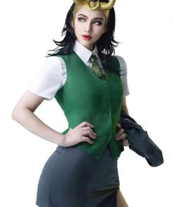 New Cosplaysky New Arrivals Loki 2021 Female Loki Outfit Halloween Original Designers Cosplay Costume