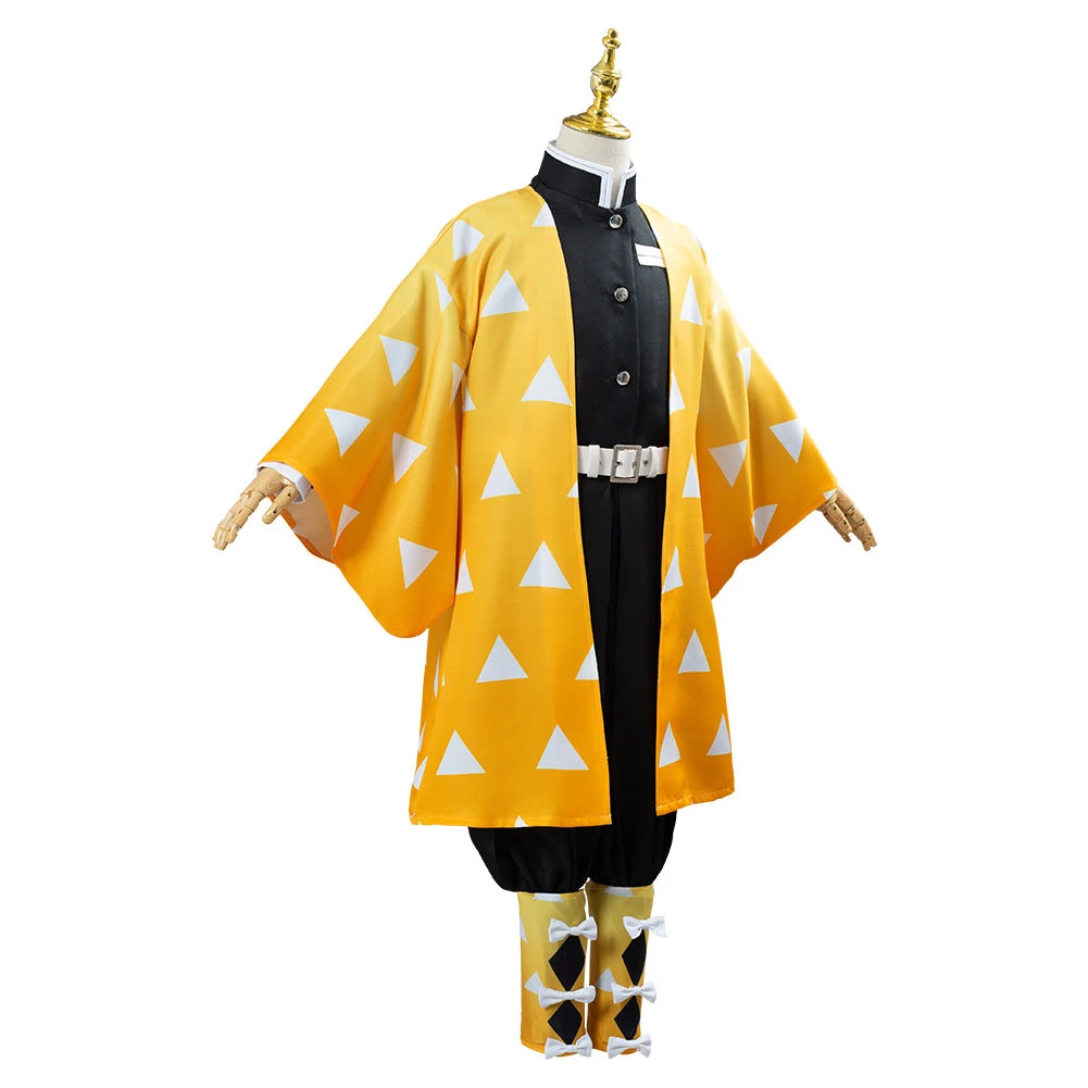 NewCosplay Demon Slayer: Kimetsu No Yaiba Agatsuma Zenitsu Cosplay Costume For Kids Children 7 NewCosplay Demon Slayer: Kimetsu No Yaiba Agatsuma Zenitsu Cosplay Costume For Kids Children