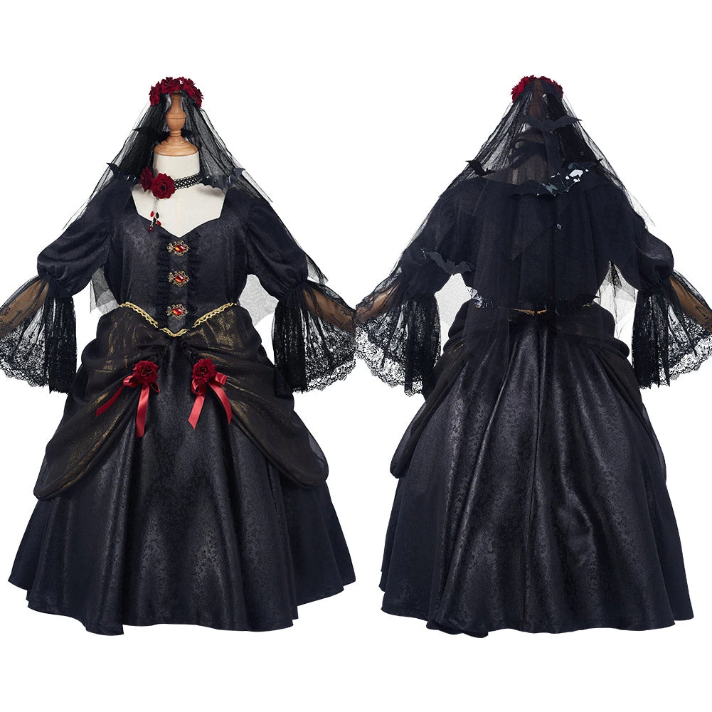 NewCosplay New Arrivals Vampire Bride Kids Children Girls Dress Outfits Halloween Carnival Suit Cosplay Costume 3 NewCosplay New Arrivals Vampire Bride Kids Children Girls Dress Outfits Halloween Carnival Suit Cosplay Costume