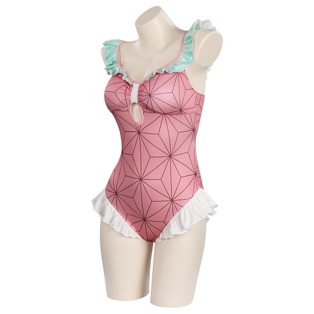 NewCosplay Demon Slayer Kamado Nezuko Bodysuit Swimwear Outfits Anime Cosplay Costume New Arrivals 5 NewCosplay Demon Slayer Kamado Nezuko Bodysuit Swimwear Outfits Anime Cosplay Costume New Arrivals
