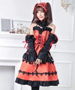 NewCosplay DATE A LIVE Tokisaki Kurumi Gothic Lolita Girl Princess Outfits Halloween Carnival Cosplay Costume New Arrivals