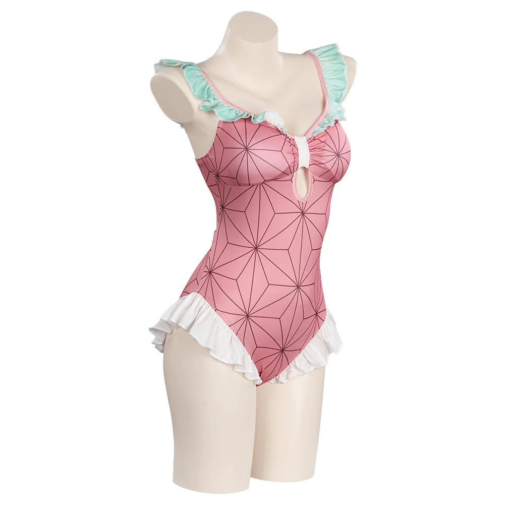 NewCosplay Demon Slayer Kamado Nezuko Bodysuit Swimwear Outfits Anime Cosplay Costume New Arrivals 7 NewCosplay Demon Slayer Kamado Nezuko Bodysuit Swimwear Outfits Anime Cosplay Costume New Arrivals