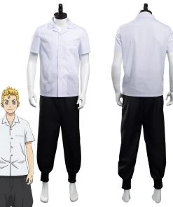 NewCosplay Tokyo Revengers Takemichi Hanagaki Coat Pants Outfit Halloween Carnival Suit Cosplay Costume