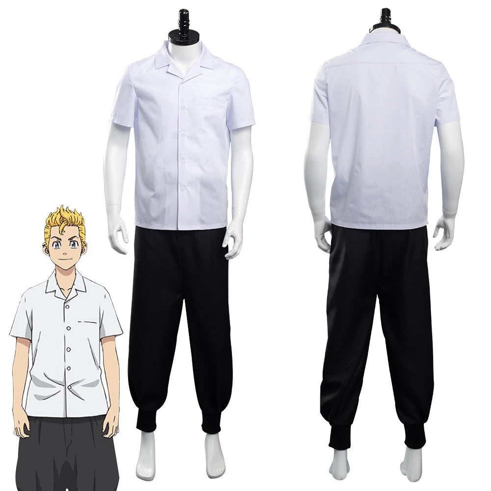 NewCosplay Tokyo Revengers Takemichi Hanagaki Coat Pants Outfit Halloween Carnival Suit Cosplay Costume 3 NewCosplay Tokyo Revengers Takemichi Hanagaki Coat Pants Outfit Halloween Carnival Suit Cosplay Costume