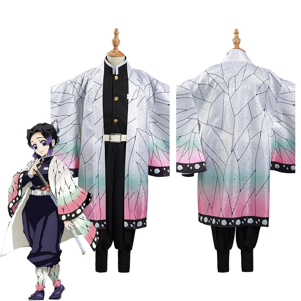 NewCosplay New Arrivals Demon Slayer: Kimetsu No Yaiba Kochou Shinobu Kids Cloak Coat Halloween Carnival Suit Cosplay Costume 3 NewCosplay New Arrivals Demon Slayer: Kimetsu No Yaiba Kochou Shinobu Kids Cloak Coat Halloween Carnival Suit Cosplay Costume