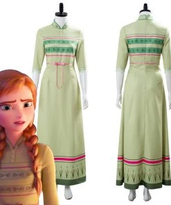 NewCosplay Frozen 2 Anna Nightgown Gown Green Arendelle Bedroom Dress Cosplay Costume New Arrivals