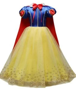 NewCosplay Baby Girl Toddler Snow White Dress Halloween Cosplay Costume