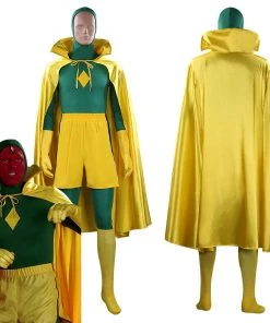 NewCosplay WandaVision Vision Cosplay Costume Outfits Halloween Carnival Suit New Arrivals