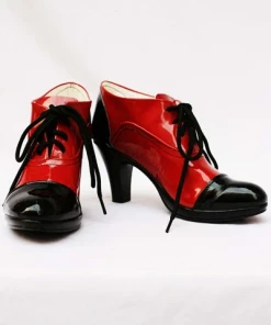 NewCosplay New Arrivals Black Butler Grell Cosplay Shoes Boots Black And Red
