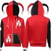 NewCosplay Harley Quinn Hoodie Zip Up Jacket Sweatshirt Halloween Carnival Suit For Juniors Teens Cosplay Costume 2 NewCosplay Harley Quinn Hoodie Zip Up Jacket Sweatshirt Halloween Carnival Suit For Juniors Teens Cosplay Costume